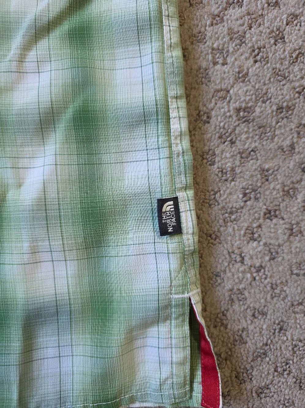 The North Face Green Plaid Short-Sleeve Button-Down Shirt
